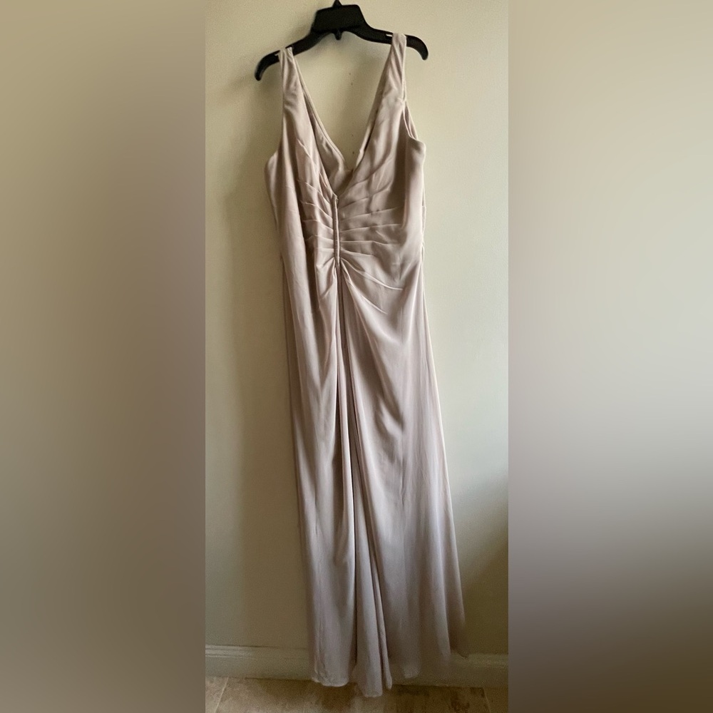 NWT - Blush Color Ruched Asymmetrical Gown with Sweetheart Neckline - Size 16. - Picture 13 of 13